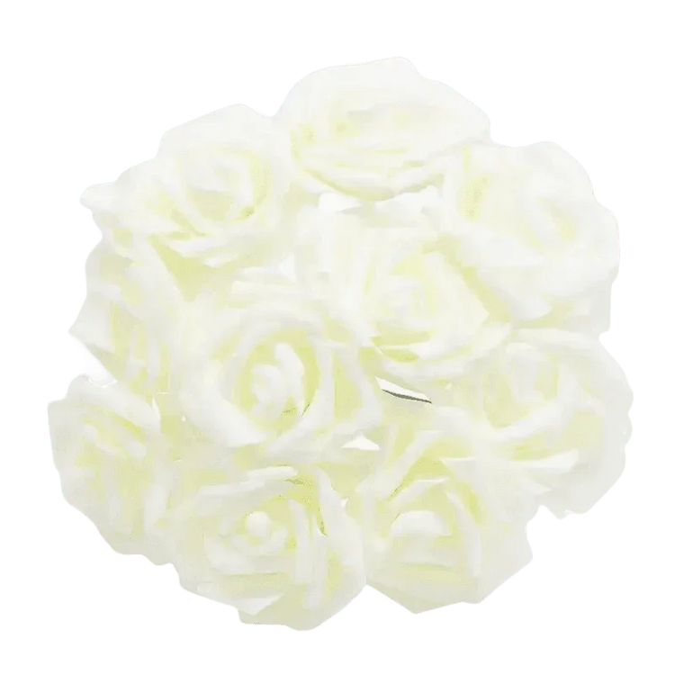 Pink White Foam Rose Flowers Bouquet - GiFTiFY