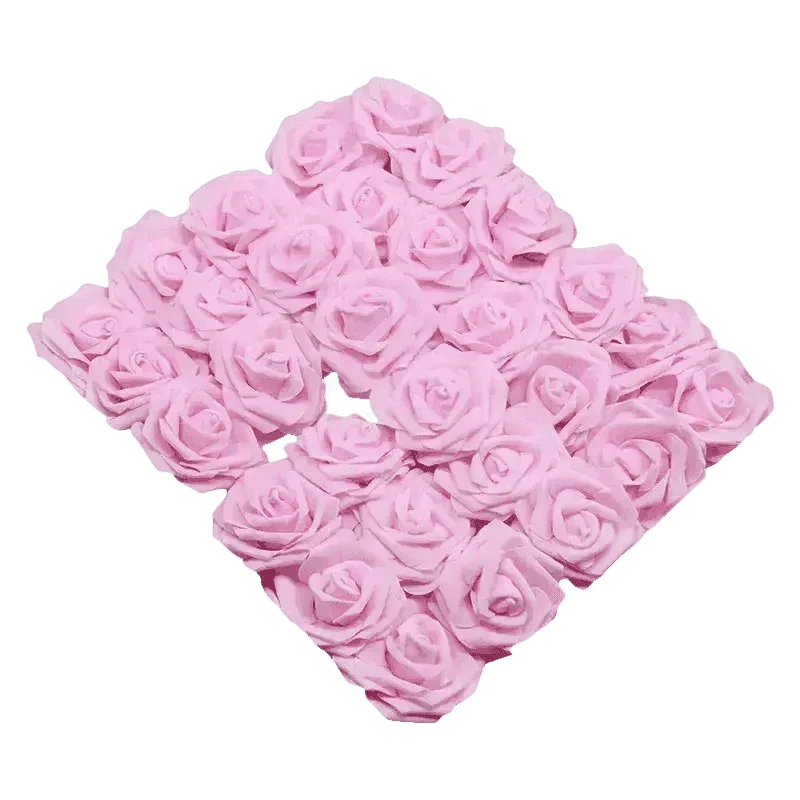 Pink White Foam Rose Flowers Bouquet - GiFTiFY