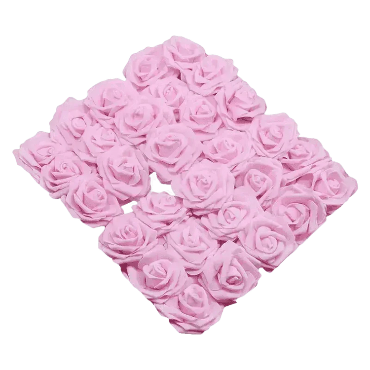 Pink White Foam Rose Flowers Bouquet - GiFTiFY