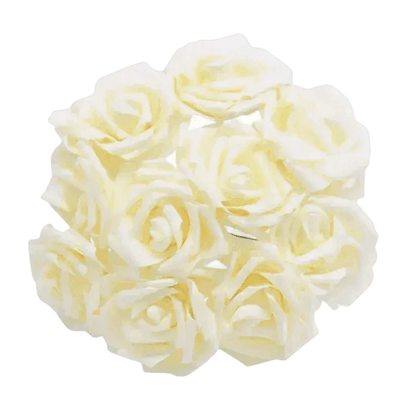 Pink White Foam Rose Flowers Bouquet - GiFTiFY