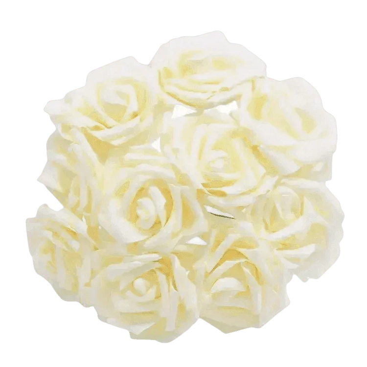 Pink White Foam Rose Flowers Bouquet - GiFTiFY