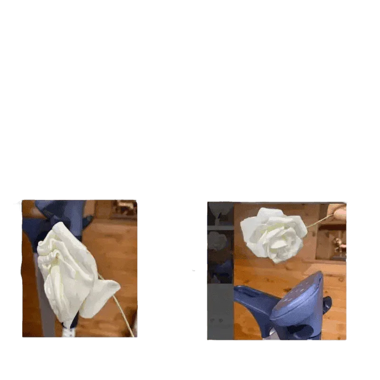 Pink White Foam Rose Flowers Bouquet - GiFTiFY