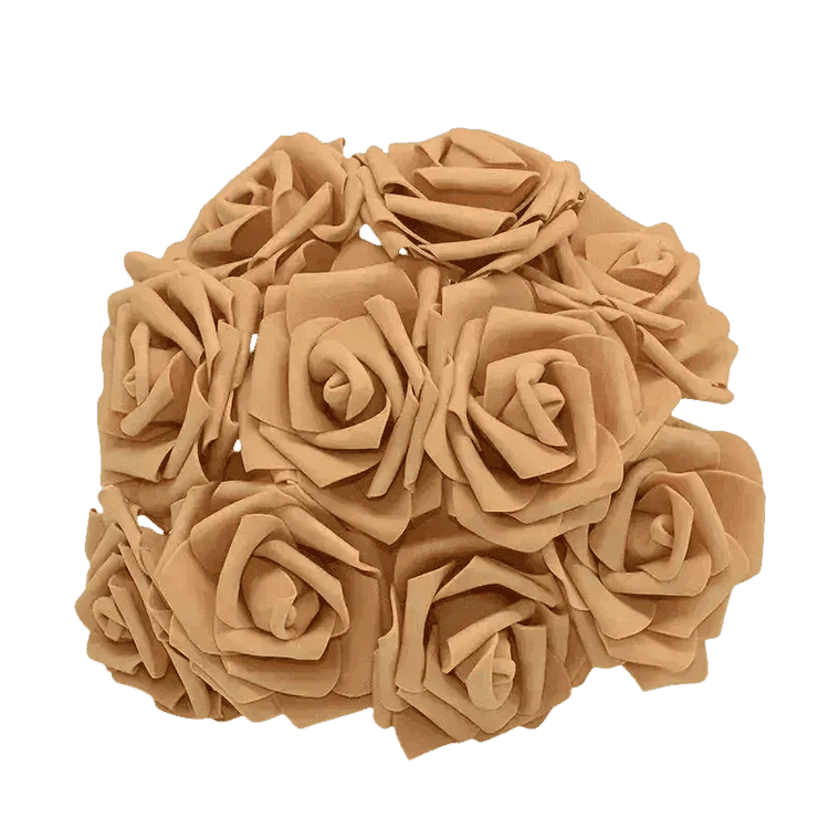 Pink White Foam Rose Flowers Bouquet - GiFTiFY