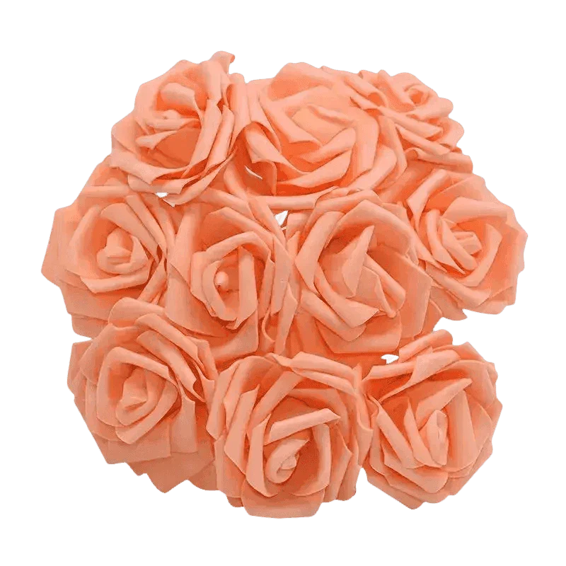 Pink White Foam Rose Flowers Bouquet - GiFTiFY