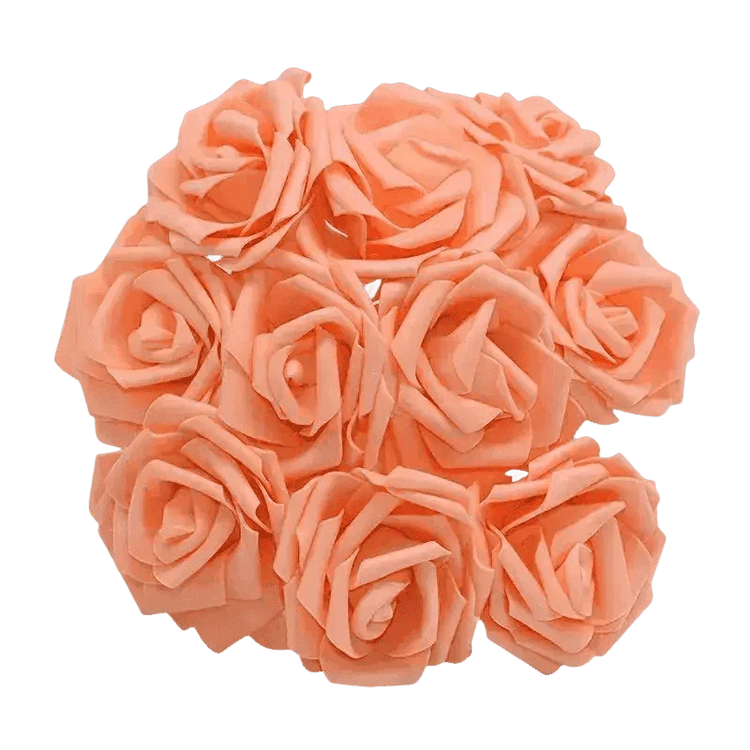 Pink White Foam Rose Flowers Bouquet - GiFTiFY