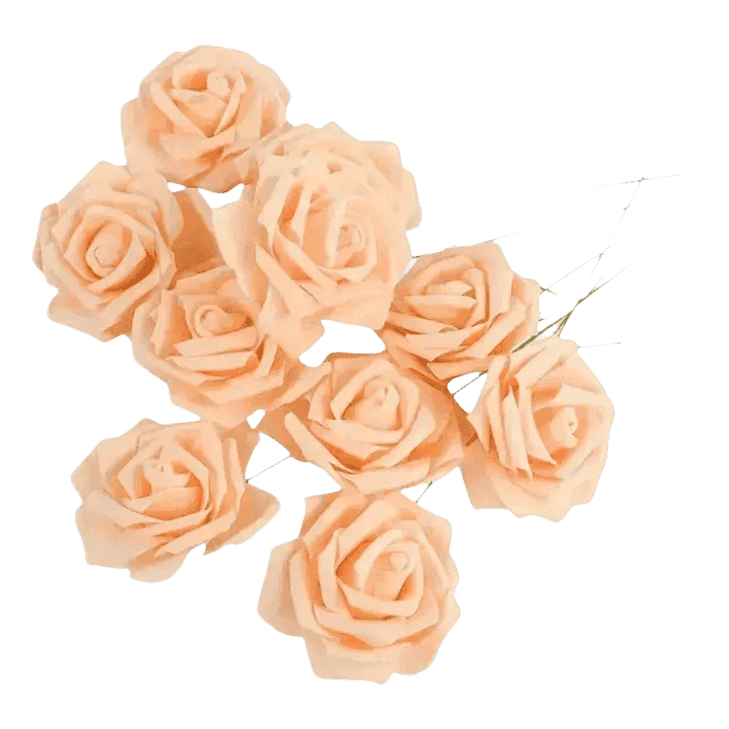 Pink White Foam Rose Flowers Bouquet - GiFTiFY