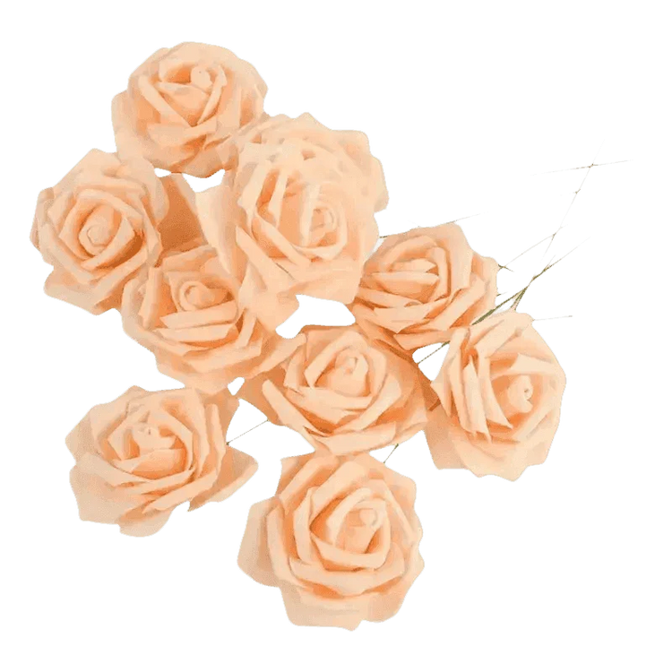 Pink White Foam Rose Flowers Bouquet - GiFTiFY