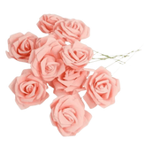 Pink White Foam Rose Flowers Bouquet - GiFTiFY