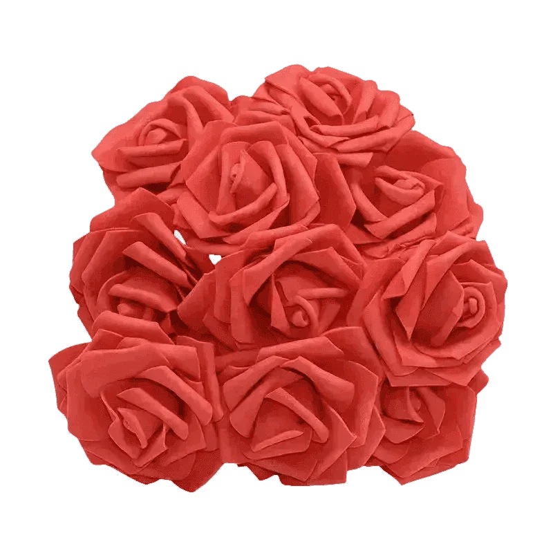 Pink White Foam Rose Flowers Bouquet - GiFTiFY