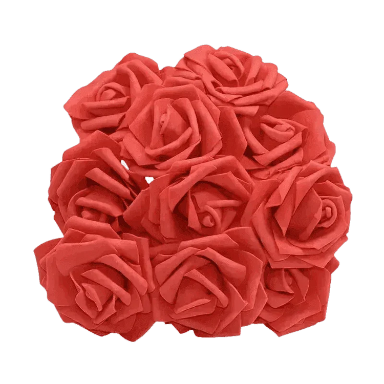 Pink White Foam Rose Flowers Bouquet - GiFTiFY