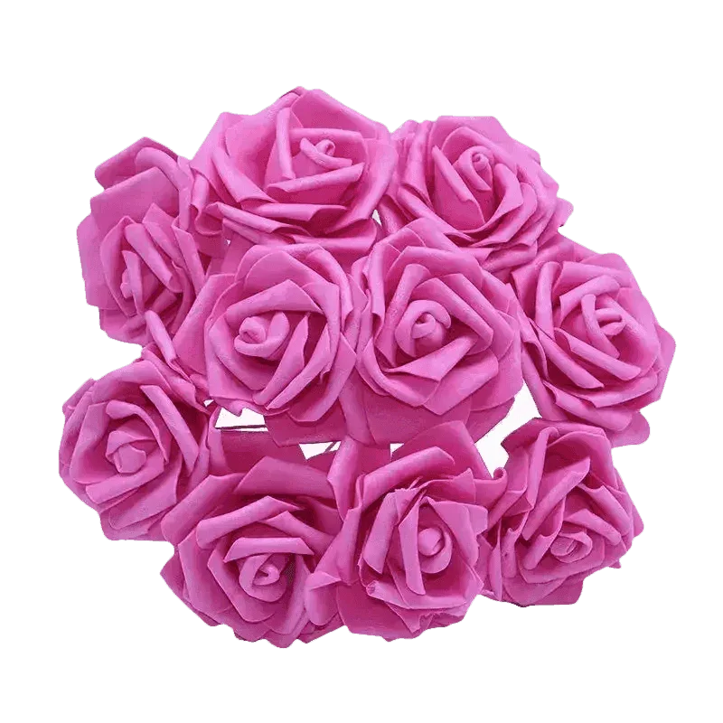 Pink White Foam Rose Flowers Bouquet - GiFTiFY