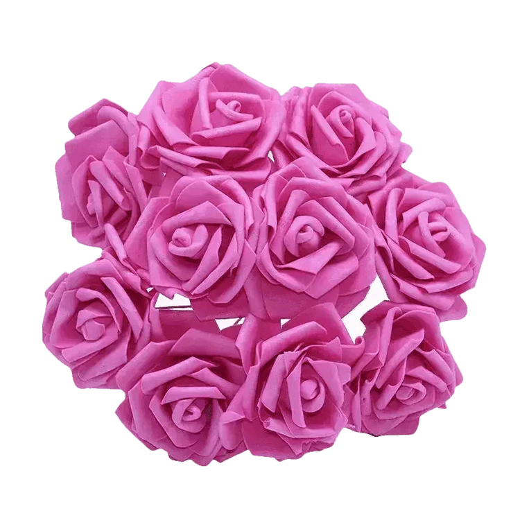 Pink White Foam Rose Flowers Bouquet - GiFTiFY