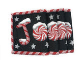DaDa Bedding Set of 4-Pieces Peppermint Joy Holiday Tapestry Placemats 13” x 19” (12904) - GiFTiFY