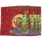 DaDa Bedding Set of 4-Pieces Red Santa Claus Christmas Tapestry Placemats 13” x 19” (17615)
