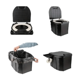 Portable Folding Toilet with Dispenser and Phone Holder - GiFTiFY