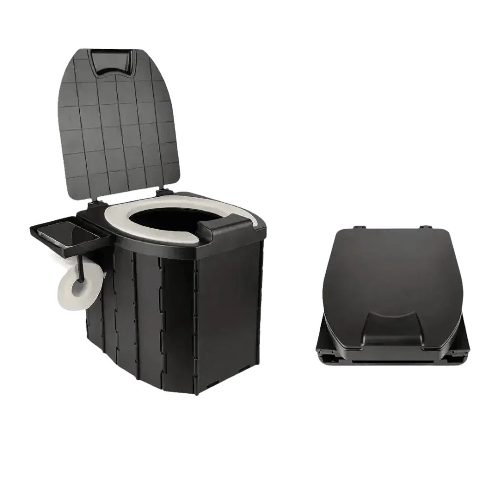 Portable Folding Toilet with Dispenser and Phone Holder - GiFTiFY