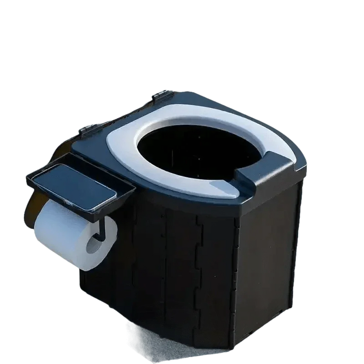 Portable Folding Toilet with Dispenser and Phone Holder - GiFTiFY