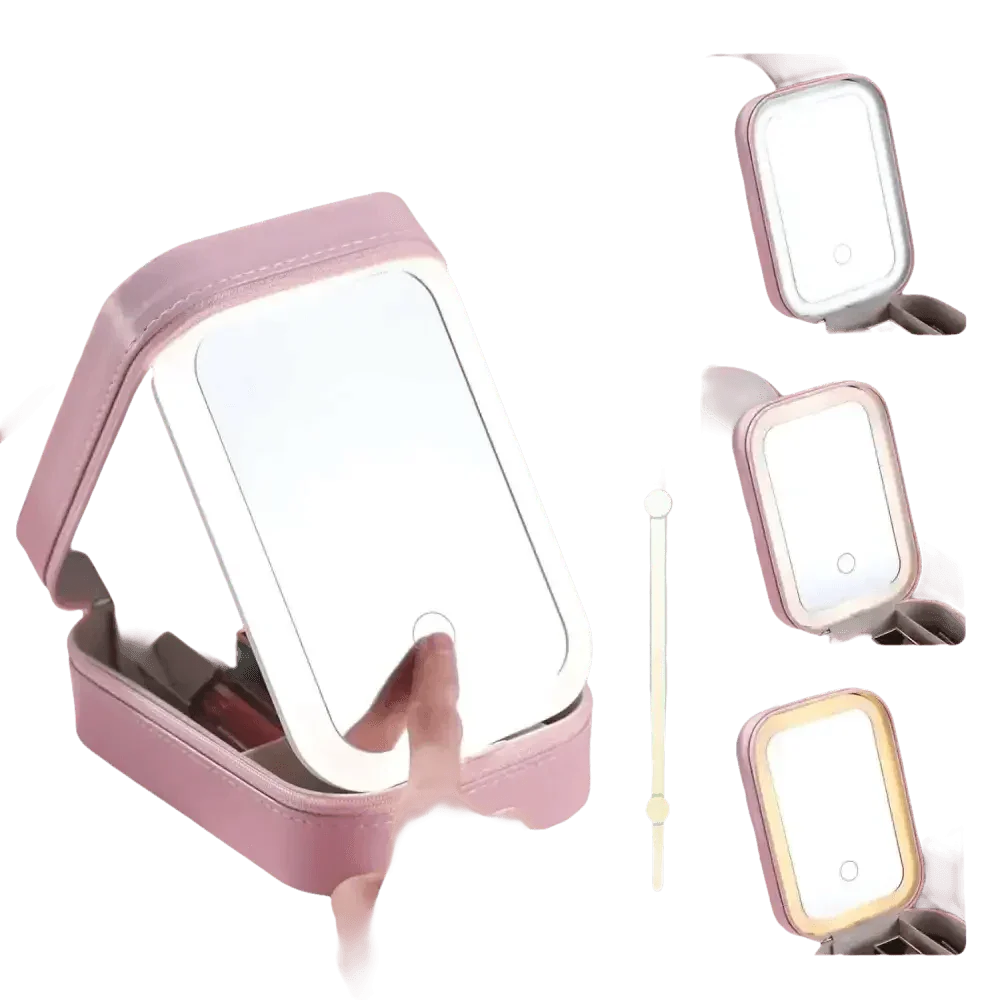 Portable LED Mirror Travel Makeup Box - GiFTiFY