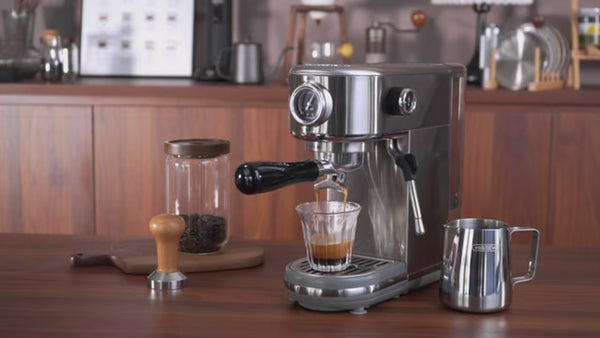 Espresso Machine with Milk Frother, 20 Bar High Pressure Professional Espresso Maker Automatic, Compact Stainless Steel Coffee Maker