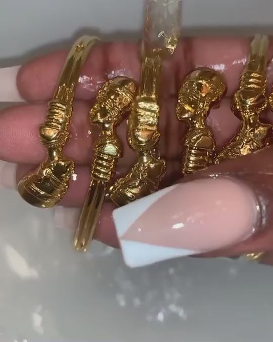 Nefertiti Adjustable Couple Bangles - HipHop Style