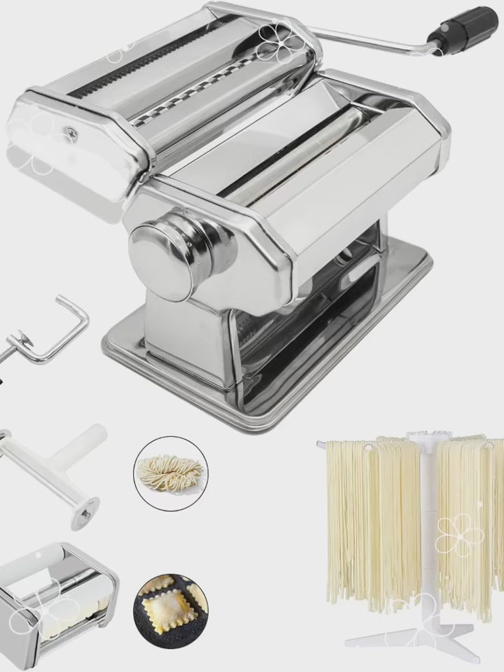 VEVOR Pasta Maker Machine Fresh Stainless Steel Noodle Rollers Cutter Slicer