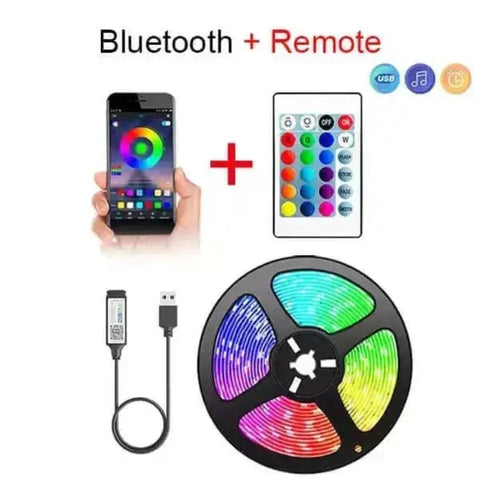Purple LED Strip Light Television Bluetooth USB - GiFiFY