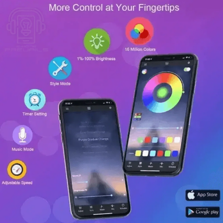 Purple LED Strip Light Television Bluetooth USB LED Strip Light - GiFTiFY