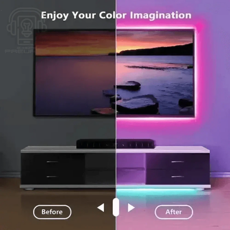 Purple LED Strip Light Television Bluetooth USB LED Strip Light - GiFTiFY