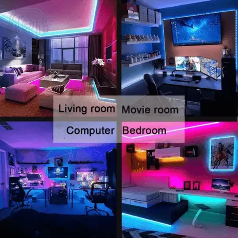 Purple LED Strip Light Television Bluetooth USB - GiFiFY