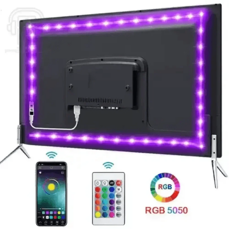 Purple LED Strip Light Television Bluetooth USB LED Strip Light - GiFTiFY