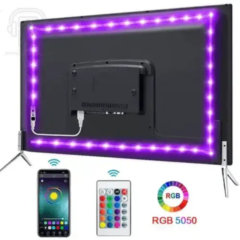 Purple LED Strip Light Television Bluetooth USB - GiFiFY