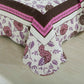 DaDa Bedding Bohemian Purple Blooms Floral Garden Pink Brown Bedspread Set (KBJ1629)