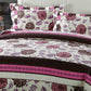 DaDa Bedding Bohemian Purple Blooms Floral Garden Pink Brown Bedspread Set (KBJ1629)