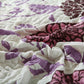 DaDa Bedding Bohemian Purple Blooms Floral Garden Pink Brown Bedspread Set (KBJ1629)