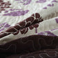 DaDa Bedding Bohemian Purple Blooms Floral Garden Pink Brown Bedspread Set (KBJ1629)