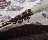 DaDa Bedding Bohemian Purple Blooms Floral Garden Pink Brown Bedspread Set (KBJ1629) - GiFTiFY
