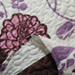 DaDa Bedding Bohemian Purple Blooms Floral Garden Pink Brown Bedspread Set (KBJ1629)