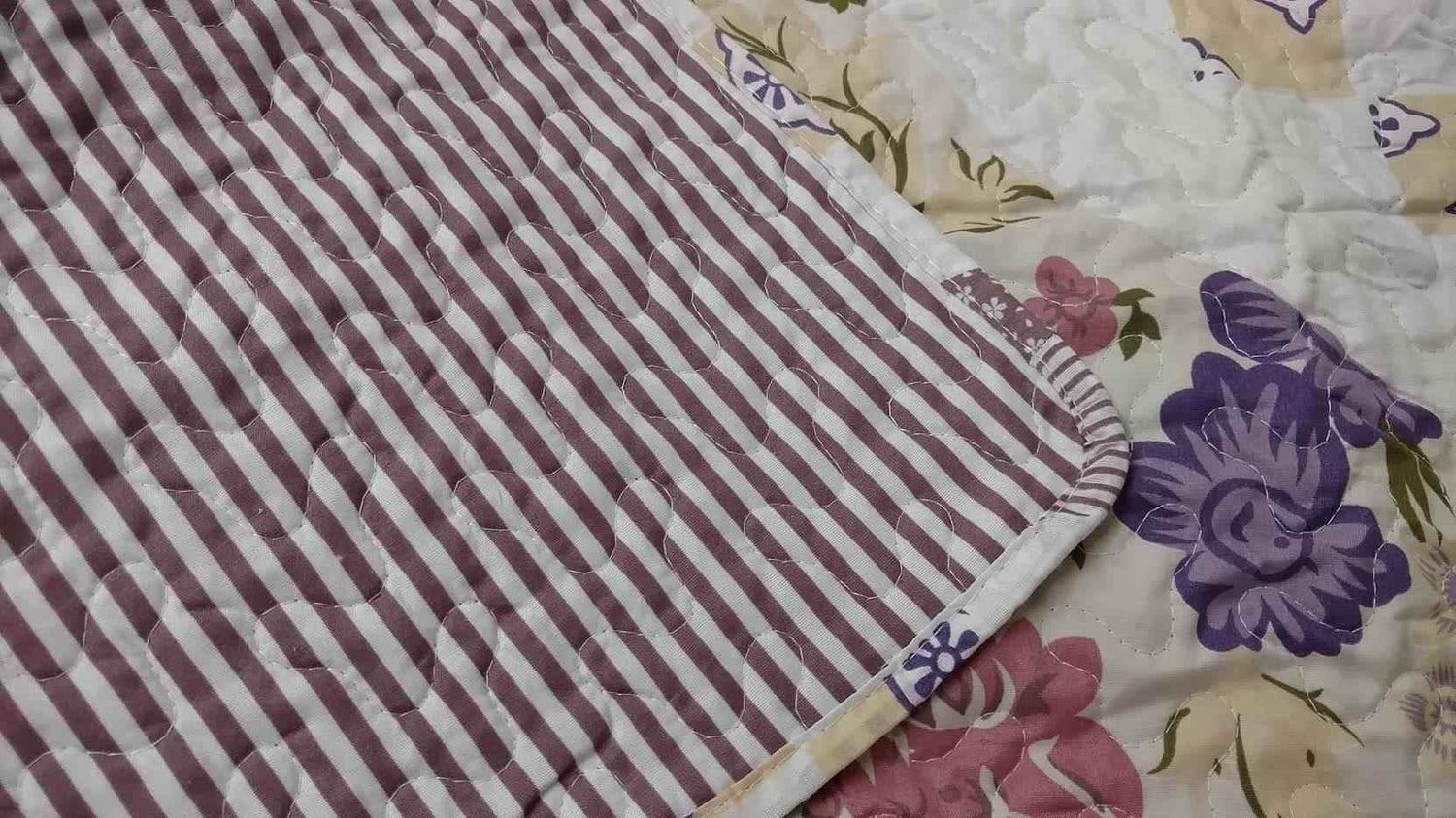 DaDa Bedding Wisteria Cottage Roses Floral Lightweight Quilted Bedspread Set (HS-1003) Quilts by DaDalogy Bedding Collection