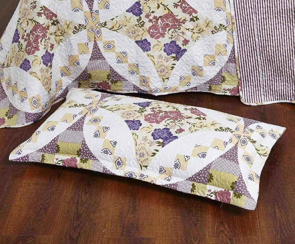 DaDa Bedding Wisteria Cottage Roses Floral Lightweight Quilted Bedspread Set (HS-1003) Quilts by DaDalogy Bedding Collection