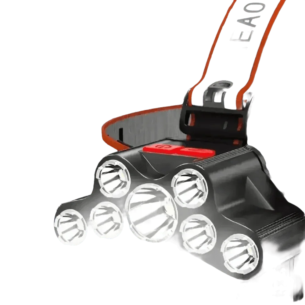 Rechargeable Waterproof LED Headlamp 4Modes Adjustable 7LED Headlamp - GiFTiFY