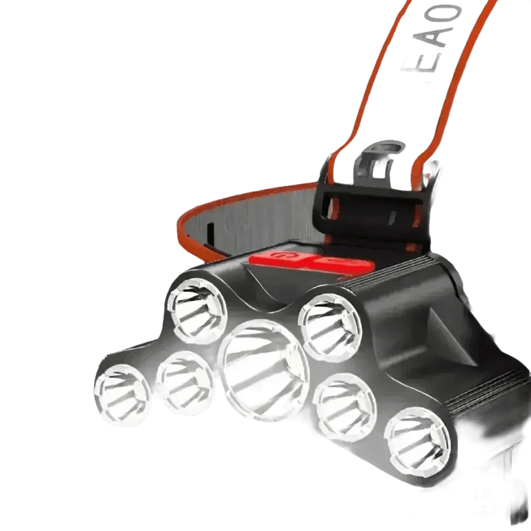 Rechargeable Waterproof LED Headlamp 4Modes Adjustable 7LED Headlamp - GiFTiFY