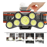 Rechargeable Waterproof LED Headlamp 4Modes Adjustable 7LED Headlamp - GiFTiFY