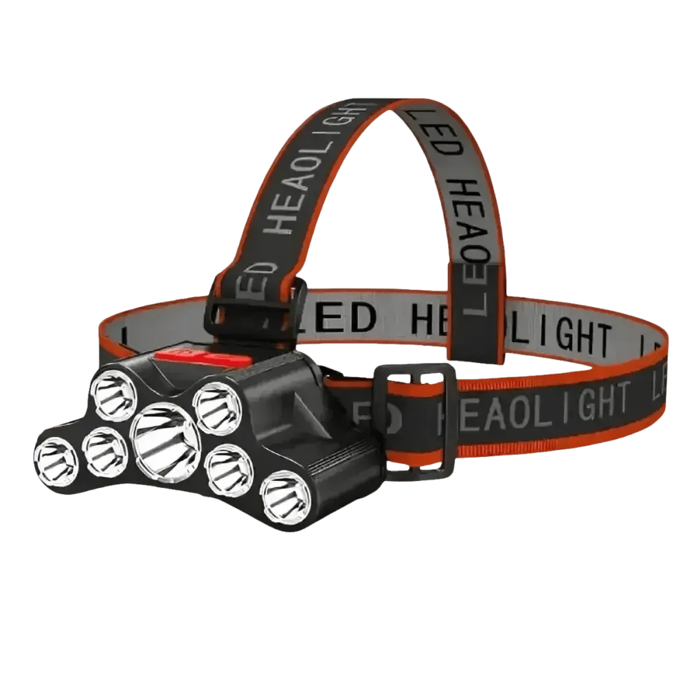 Rechargeable Waterproof LED Headlamp 4Modes Adjustable 7LED Headlamp - GiFTiFY