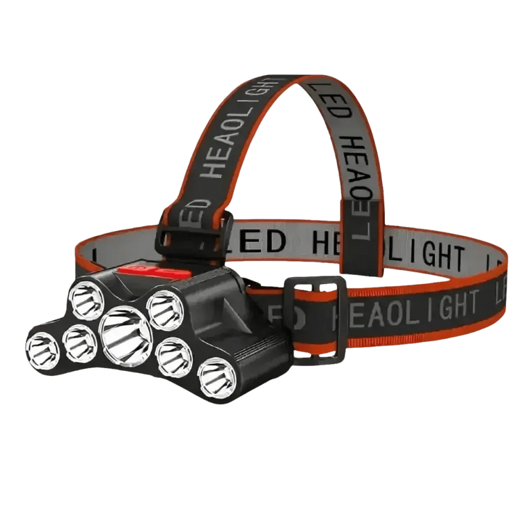 Rechargeable Waterproof LED Headlamp 4Modes Adjustable 7LED Headlamp - GiFTiFY