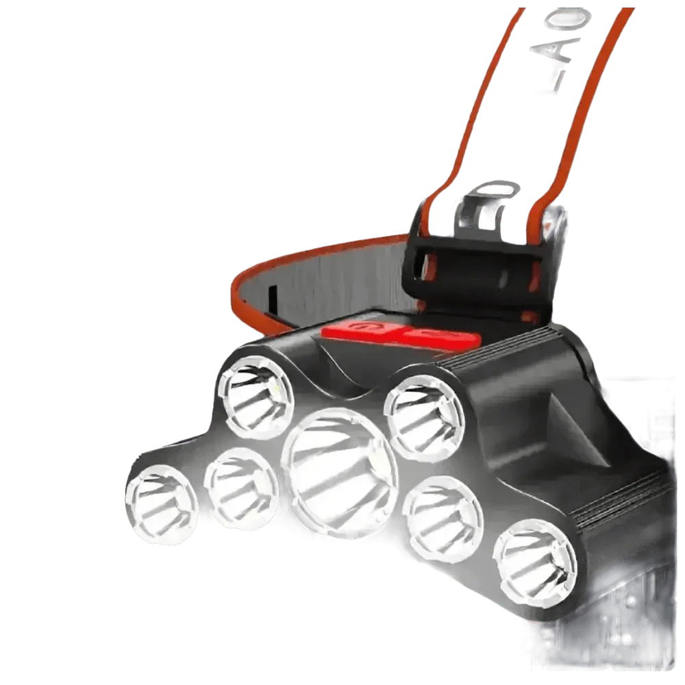 Rechargeable Waterproof LED Headlamp 4Modes Adjustable 7LED Headlamp - GiFTiFY