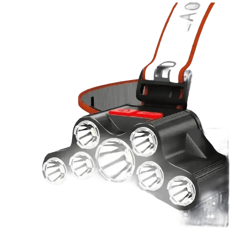 Rechargeable Waterproof LED Headlamp 4Modes Adjustable 7LED Headlamp - GiFTiFY