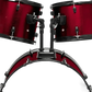 Red 5-Piece Adult Drum Set with Remo Batter Heads and Cymbals - GiFTiFY