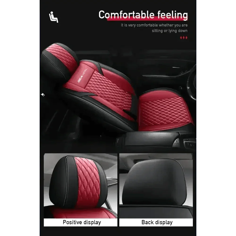 Red and Black Car Seat Cover Set - GiFTiFY