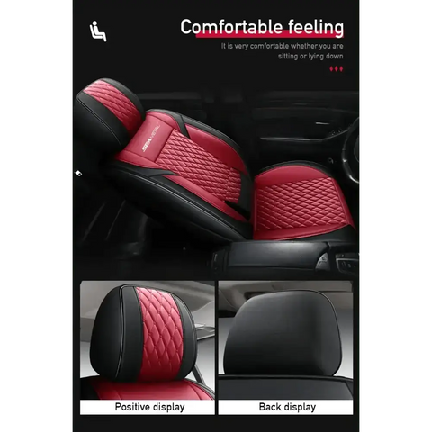 Red and Black Car Seat Cover Set - GiFiFY