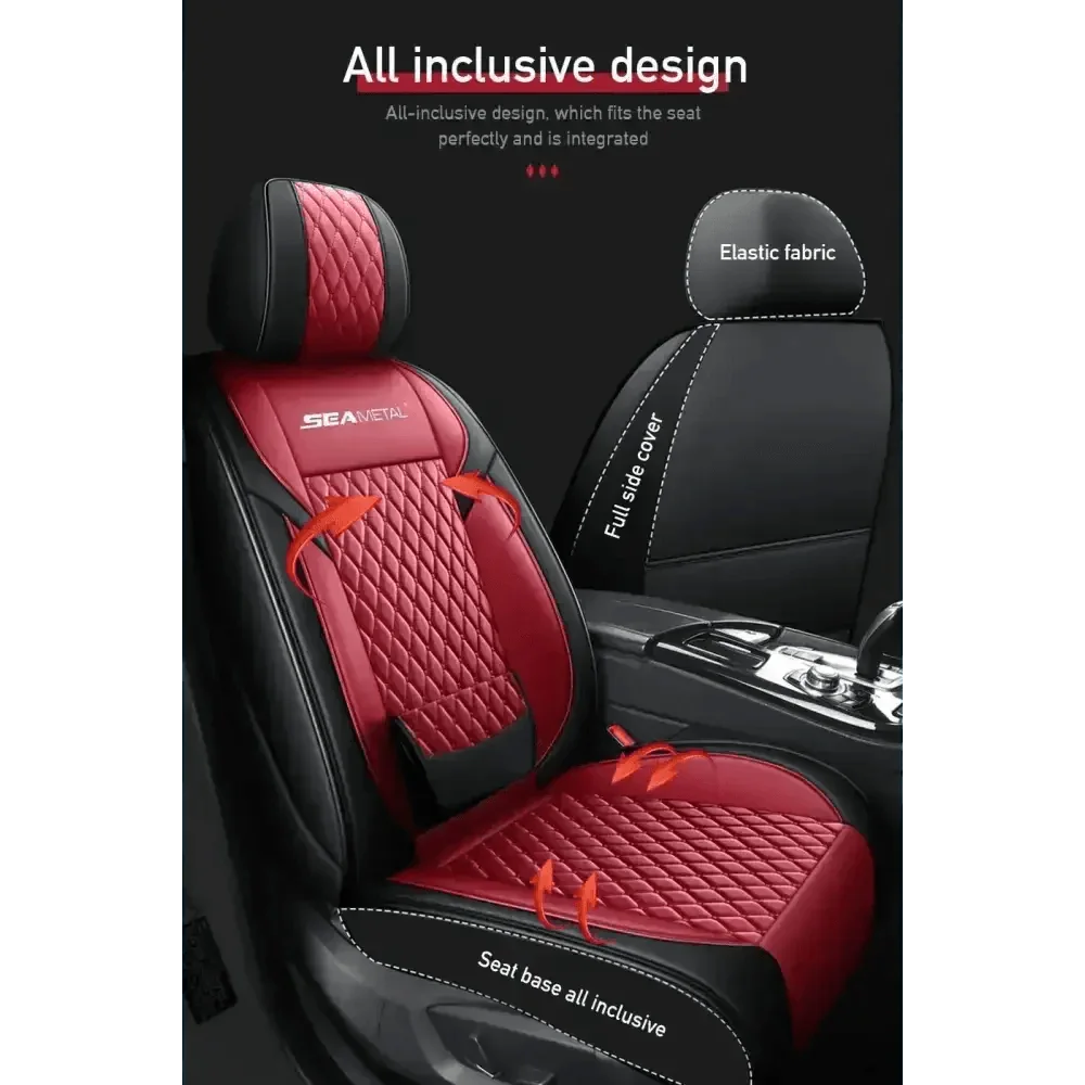 Red and Black Car Seat Cover Set - GiFTiFY